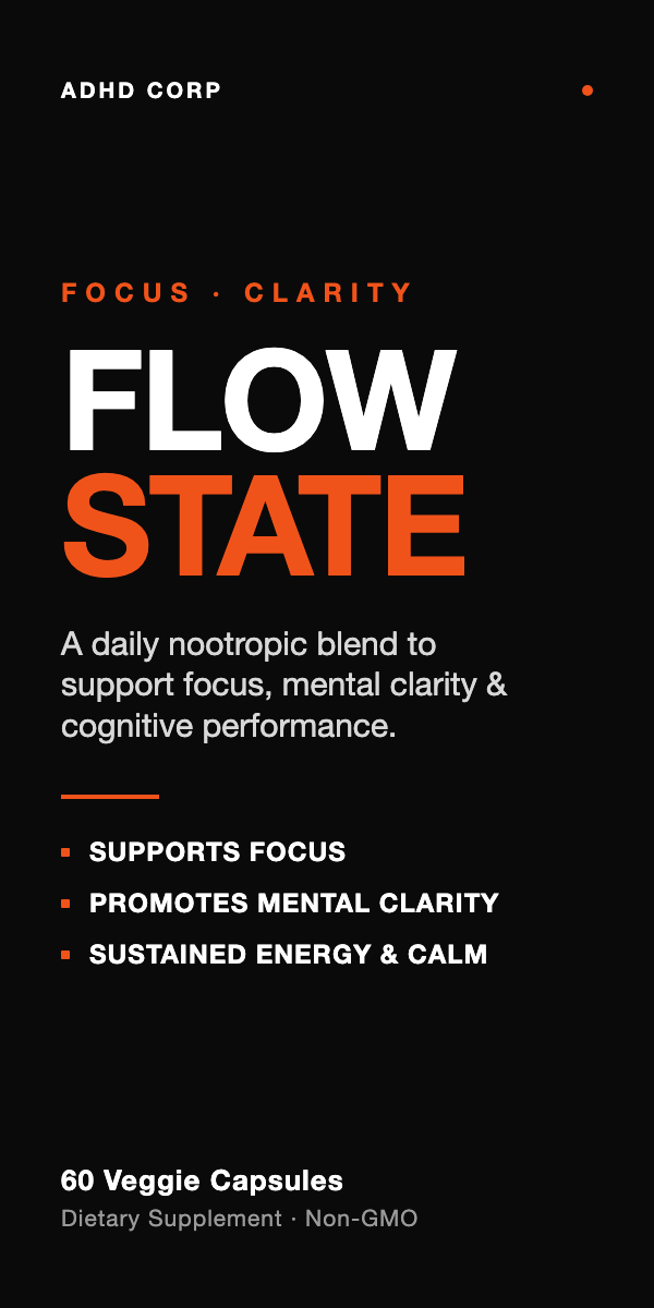 Flow State supplement facts label