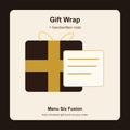 Menu Six Fusion gift wrap and handwritten note add-on