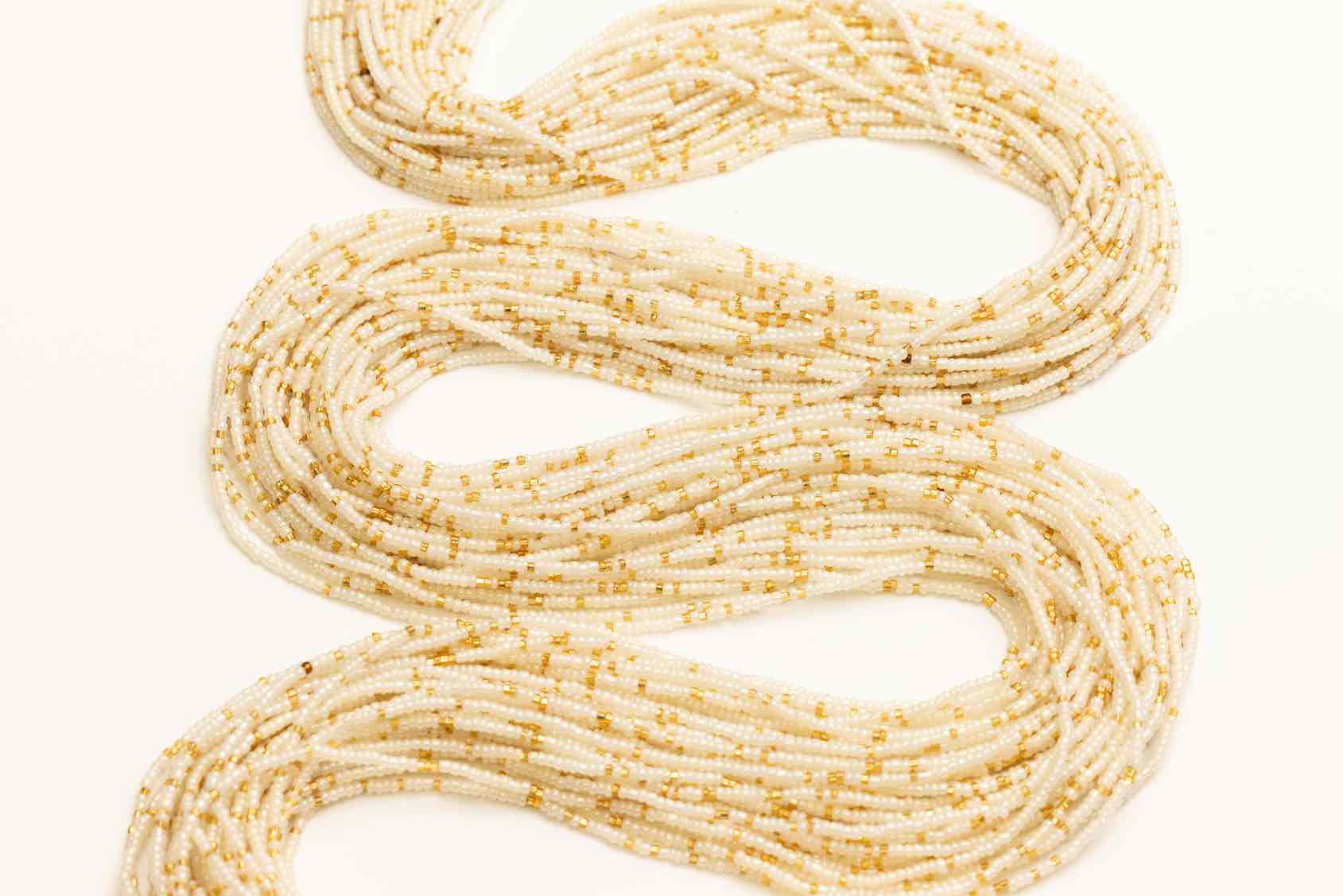 Ivory Dream - White & Gold Waist Beads