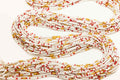 Queen's Crown - White Red & Gold Waist Beads